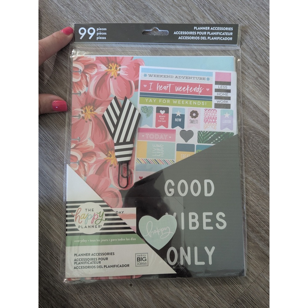 Happy‎ Planner Accessories 99 Pieces Stickers Folder Sticky Notes Paper Clip